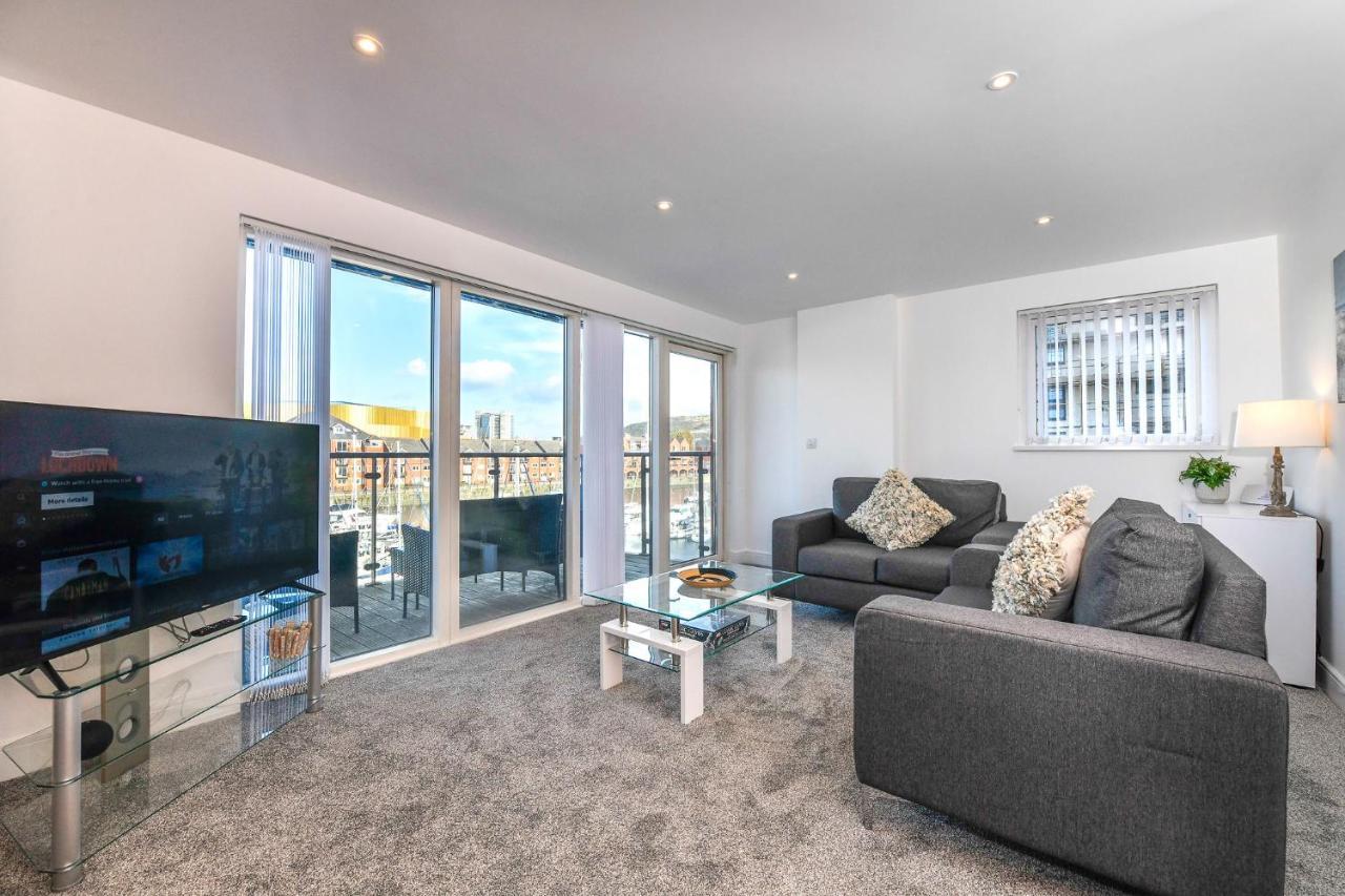 Just Stay Wales - Meridian Wharf, Marina View - 2 Bed Apartment Swansea Exterior foto